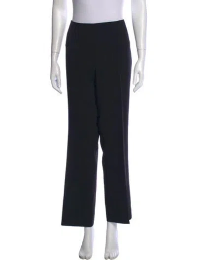 Pre-owned Akris Wool Wide Leg Pants In Black