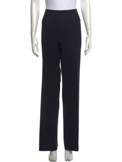 Pre-owned Akris Wool Wide Leg Pants In Black