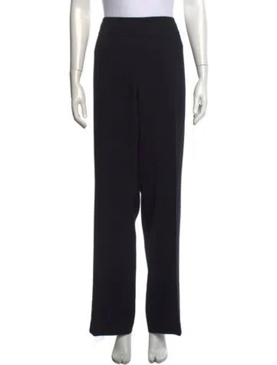 Pre-owned Akris Wool Wide Leg Pants In Black