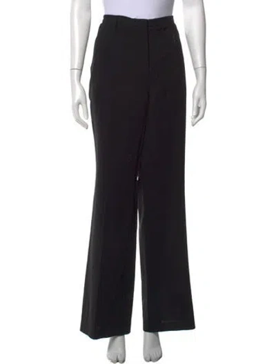 Pre-owned Akris Wool Wide Leg Pants In Black