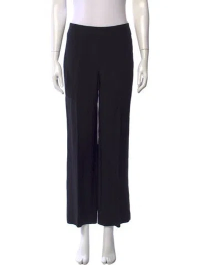 Pre-owned Akris Wool Wide Leg Pants In Black