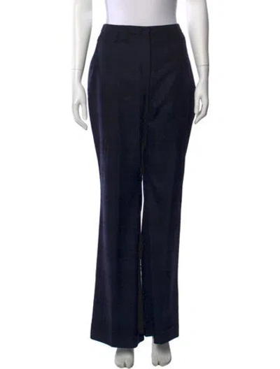 Pre-owned Akris Wool Wide Leg Pants In Black