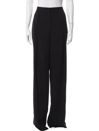 Pre-owned Akris Wool Wide Leg Pants In Black