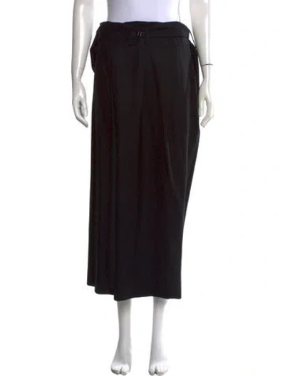 Pre-owned Akris Wool Wide Leg Pants In Black