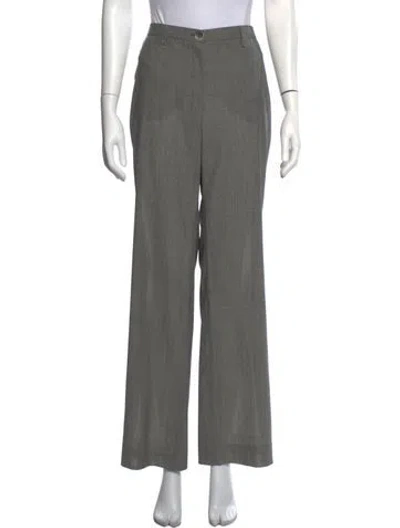 Pre-owned Akris Wool Wide Leg Pants In Black