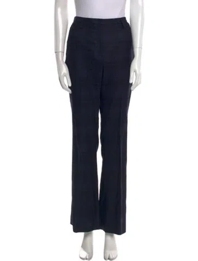 Pre-owned Akris Wool Wide Leg Pants In Blue