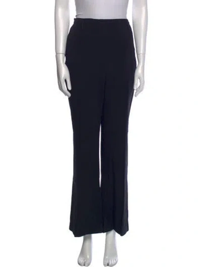 Pre-owned Akris Wool Wide Leg Pants In Blue