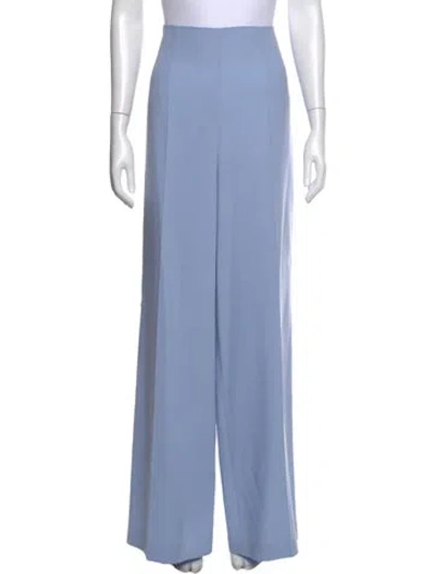 Pre-owned Akris Wool Wide Leg Pants In Blue