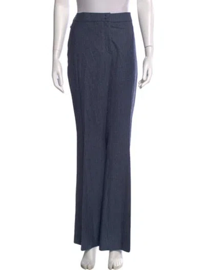 Pre-owned Akris Wool Wide Leg Pants In Blue