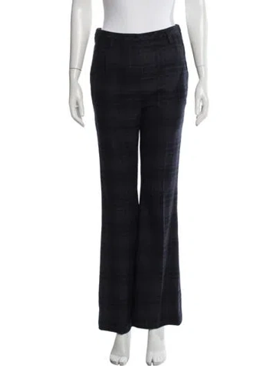 Pre-owned Akris Wool Wide Leg Pants In Blue
