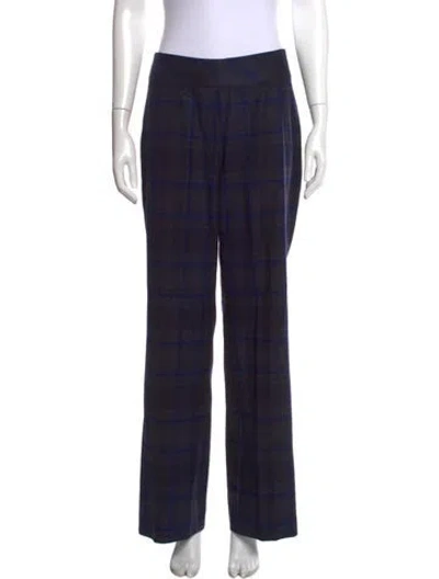 Pre-owned Akris Wool Wide Leg Pants In Blue