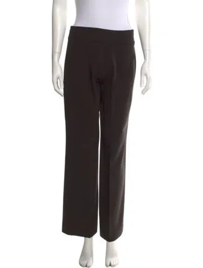 Pre-owned Akris Wool Wide Leg Pants In Brown