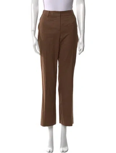Pre-owned Akris Wool Wide Leg Pants In Brown