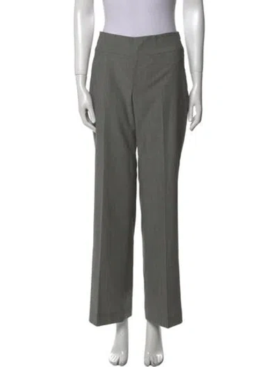 Pre-owned Akris Wool Wide Leg Pants In Gray