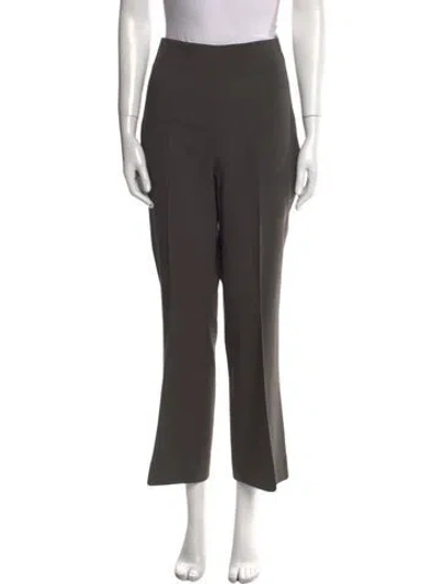 Pre-owned Akris Wool Wide Leg Pants In Gray