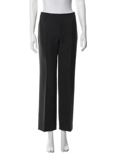 Pre-owned Akris Wool Wide Leg Pants In Gray