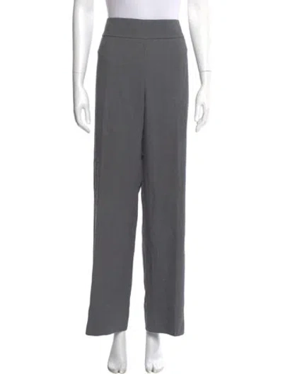Pre-owned Akris Wool Wide Leg Pants In Gray