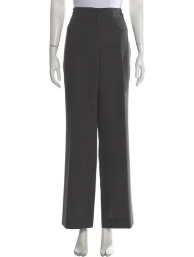 Pre-owned Akris Wool Wide Leg Pants In Gray