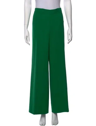 Pre-owned Akris Wool Wide Leg Pants In Green