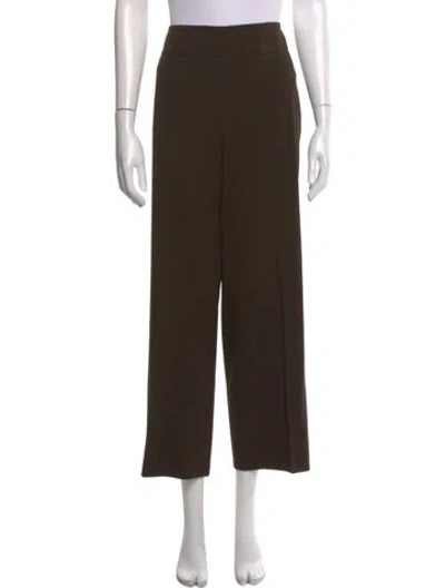Pre-owned Akris Wool Wide Leg Pants In Green