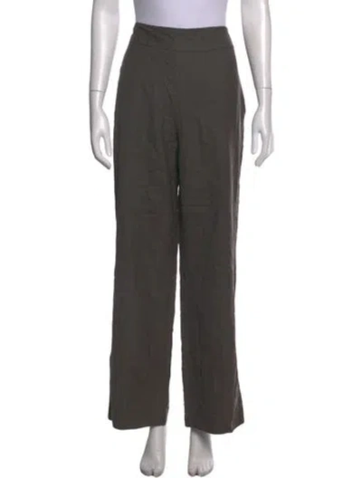 Pre-owned Akris Wool Wide Leg Pants In Grey