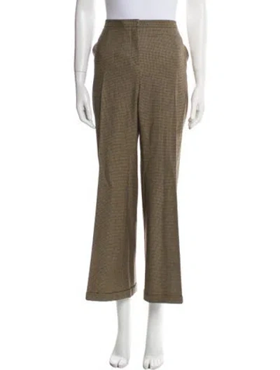 Pre-owned Akris Wool Wide Leg Pants In Neutral