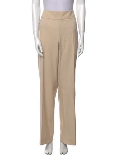 Pre-owned Akris Wool Wide Leg Pants In Neutral