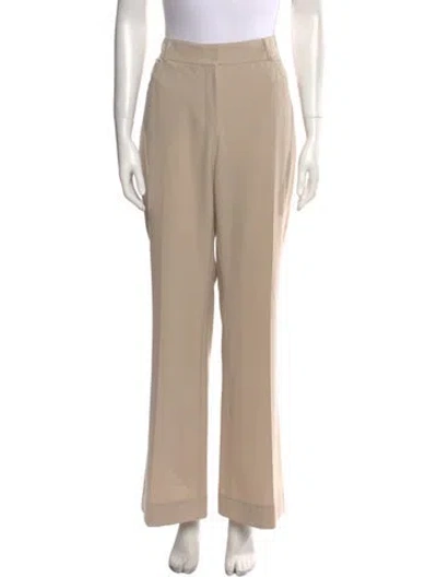 Pre-owned Akris Wool Wide Leg Pants In Neutral