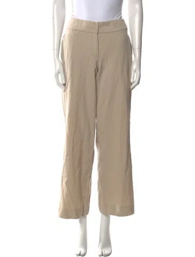 Pre-owned Akris Wool Wide Leg Pants In Neutral
