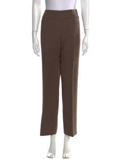 Pre-owned Akris Wool Wide Leg Pants In Neutral