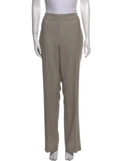 Pre-owned Akris Wool Wide Leg Pants In Neutral