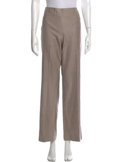 Pre-owned Akris Wool Wide Leg Pants In Neutral
