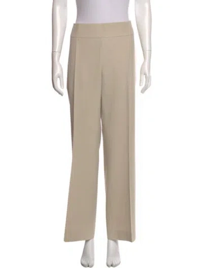 Pre-owned Akris Wool Wide Leg Pants In Neutral