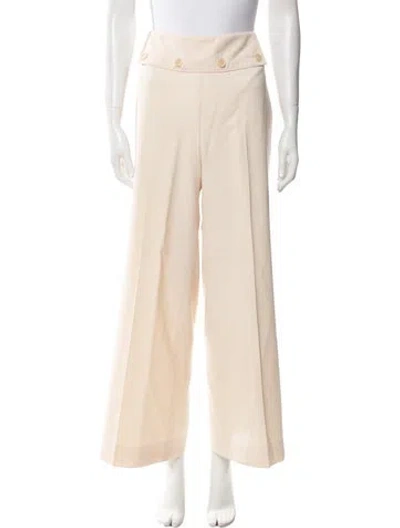 Pre-owned Akris Wool Wide Leg Pants In Neutral
