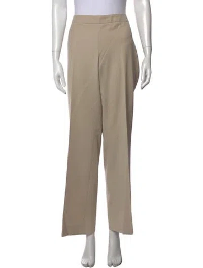 Pre-owned Akris Wool Wide Leg Pants In Neutral