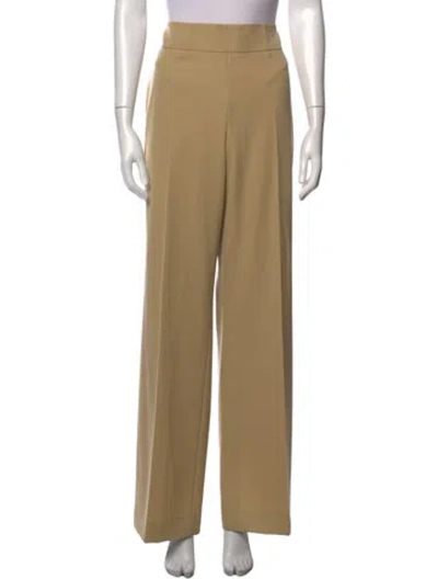 Pre-owned Akris Wool Wide Leg Pants In Neutrals
