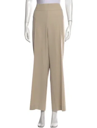 Pre-owned Akris Wool Wide Leg Pants In Neutrals