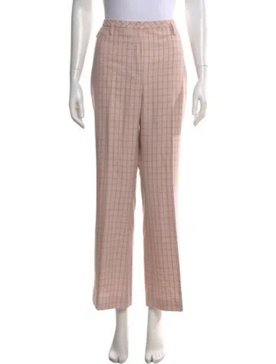 Pre-owned Akris Wool Wide Leg Pants In Pink
