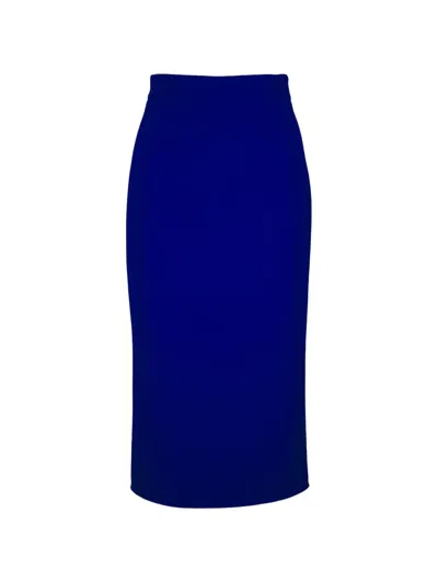 Akris Wool-crepe Skirt In Blue