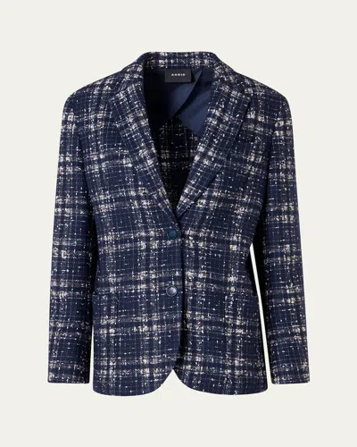 Akris Wool-viscose Tweed Kora Jacket In Multi