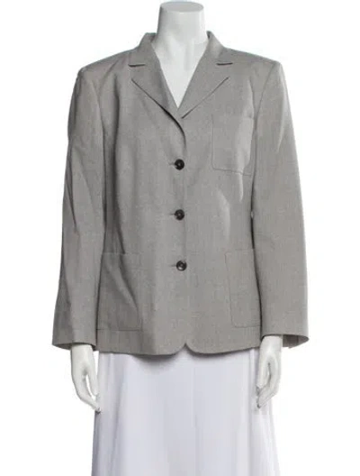 Pre-owned Akris X Bergdorf Goodman Blazer In Gray