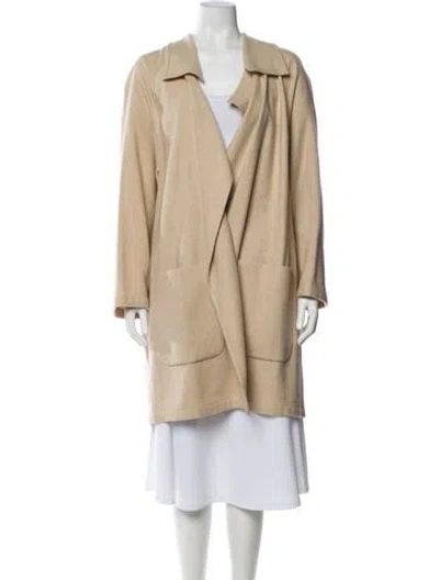Pre-owned Akris X Bergdorf Goodman Cashmere Coat In Neutral