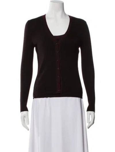 Pre-owned Akris X Bergdorf Goodman Cashmere Crew Neck Sweater In Brown
