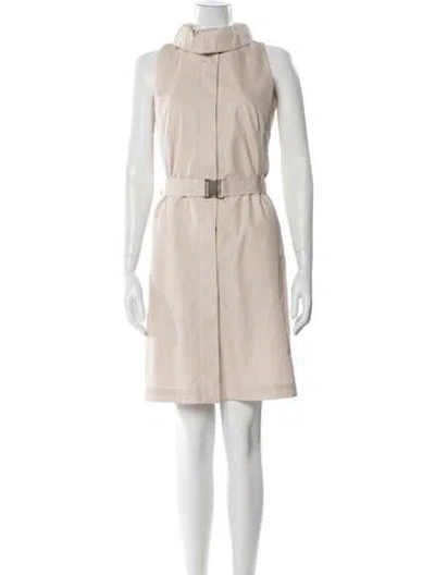 Pre-owned Akris X Bergdorf Goodman Knee-length Dress In Neutral