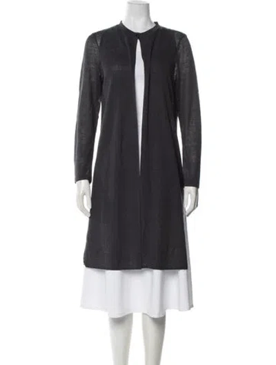 Pre-owned Akris X Bergdorf Goodman Linen Jacket In Gray