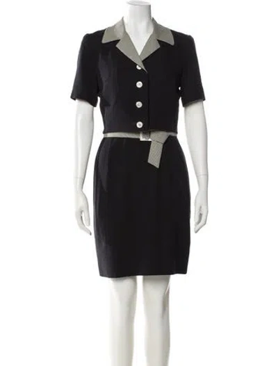 Pre-owned Akris X Bergdorf Goodman Mini Dress In Gray