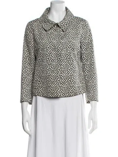 Pre-owned Akris X Bergdorf Goodman Printed Blazer In Multi