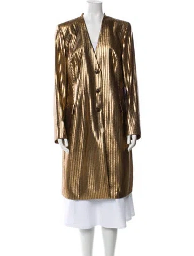 Pre-owned Akris X Bergdorf Goodman Printed Faux Fur Coat W/ Tags In Brown