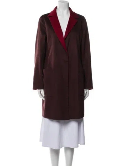 Pre-owned Akris X Bergdorf Goodman Silk Coat In Red