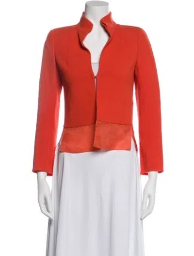 Pre-owned Akris X Bergdorf Goodman Silk Evening Jacket In Orange
